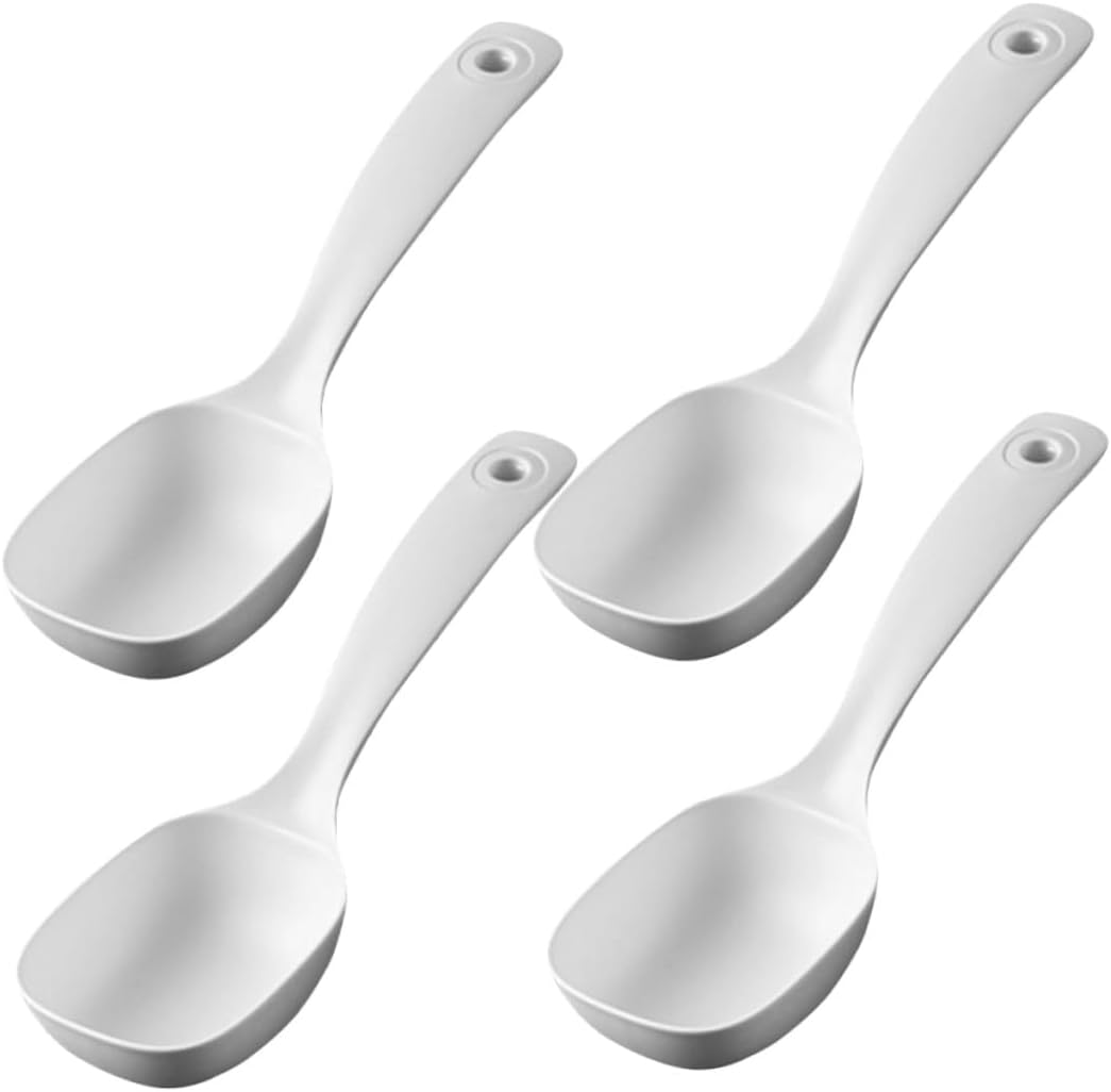 4pcs Non-Stick Serving Spoons Long Handle Spoon Kitchen Soup for Porridge Household Soup Ladle