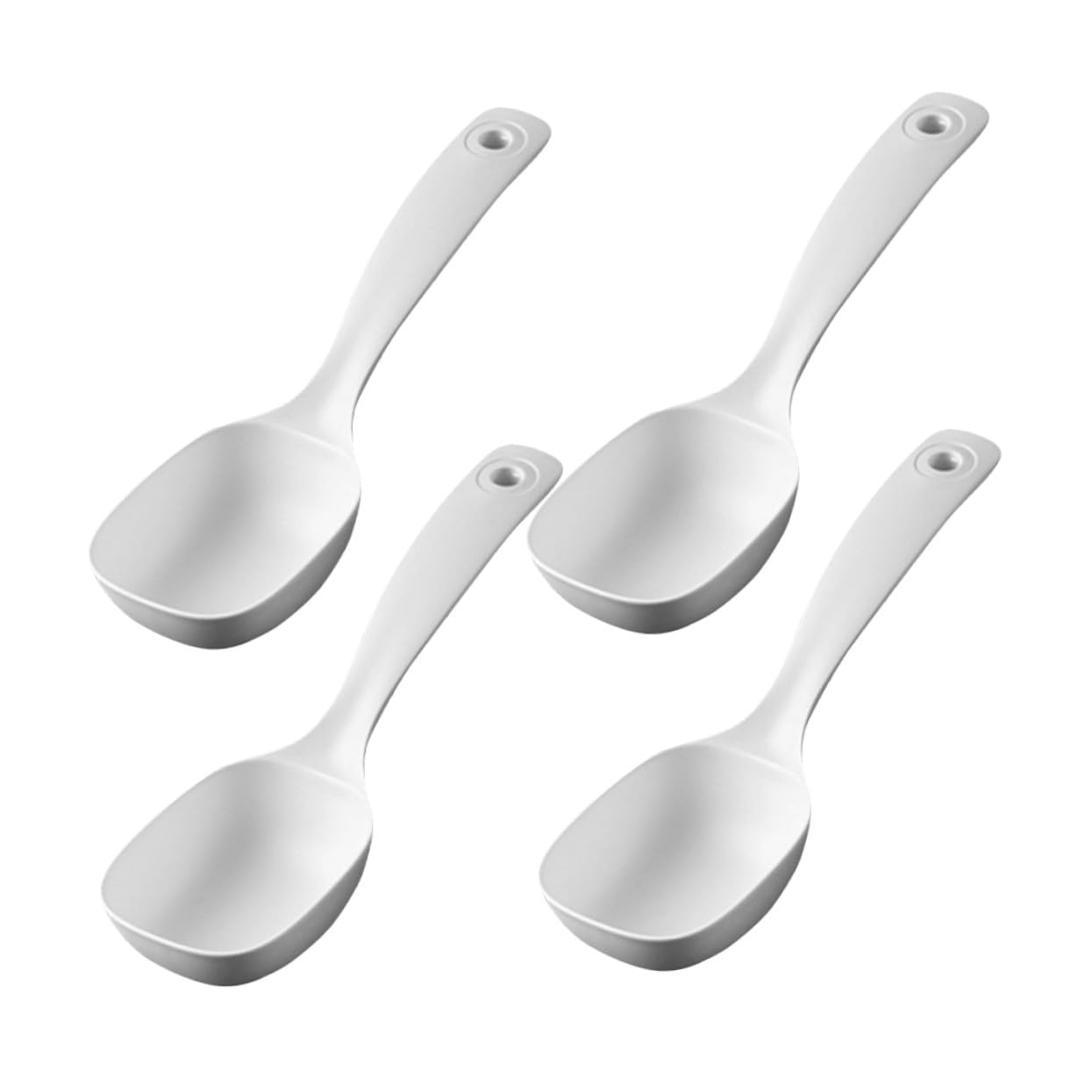4pcs Non-Stick Serving Spoons Long Handle Spoon Kitchen Soup for Porridge Household Soup Ladle