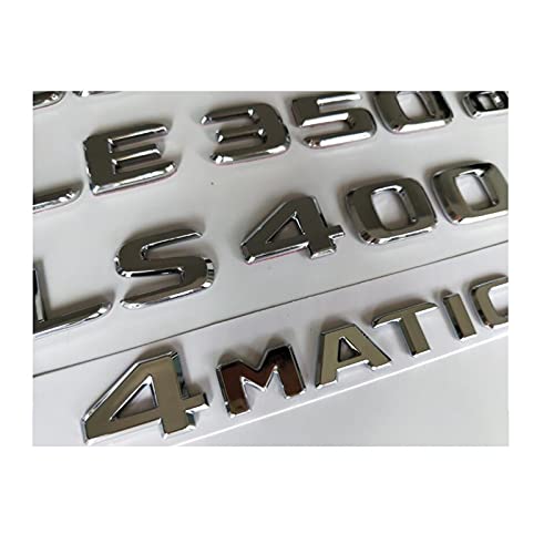 YULUBAIHUO Nieuw chroom BUIKSPIEREN Achterstam letters badge badges embleem emblemen sticker fit voor MERCEDES BENZ E… - Afbeelding 5