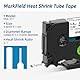 MarkField Kompatible Schriftband Schrumpfschlauch HSe-211 HSe211 5.8mm Bänder Schwarz auf Weiß Kompatible mit Brother P-touch PT-E110 E300 E550W D200 D400 H105 H107 H200 900 1000 1010, 3 Pack