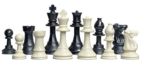 Solid Regulation Plastic Chess Set - Pieces Only - 3.75