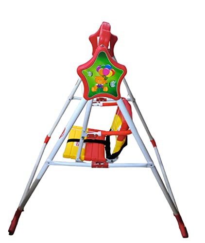 Image of BABYBLESSING Toys Swing (Red & Yellow) Alloy Steel, 103.5D x 10W x 40H Cm Toys Swing (707-red)