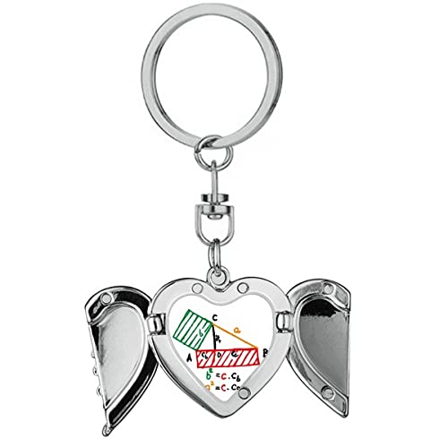 Formula Function Pythagorean Theorem Heart Angel Wing Key Chain Holder