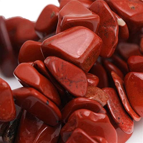 Image of 5-8mm Red Jasper Chips Natural Chip Stone Beads for Jewelry Making | Semi Precious, Loose Gemstone, Healing Crystal, Rocks, 230Pcs Strand, Drilled, DIY Bracelets Necklaces Earrings Crafts Supply