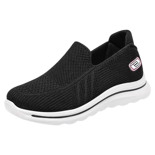 Genérico Fitness Zapatos Casual Calzado Zapatos Deportivas Zapatos de mujer Zapatos casuales de verano Hueco Transpirable Tacón Zapatos casuales de Zapatos Comodos Mujer Zapatillas Trabajo (Black, 37)