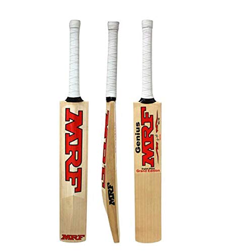 WW WHITE WOOD SPORTS Ww Sports Mrf Genius Virat Kohli English Willow Handcrafted Cricket Bat 1 Kg Red (Pack Of 1) (Size 6)