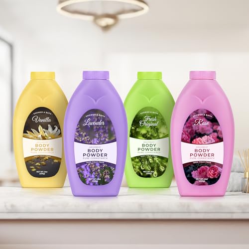 image for R-NEU Body Bath Powder for Women, 100% Talc-Free, Original Fresh Breez