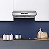 Hauslane | Chef Series 30" PS18 Under Cabinet Range Hood, Stainless Steel | Pro Performance | Contemporary Design, Touch Screen, Dishwasher Safe Baffle Filters, LED Lamps, 3-Way Venting - Image 6
