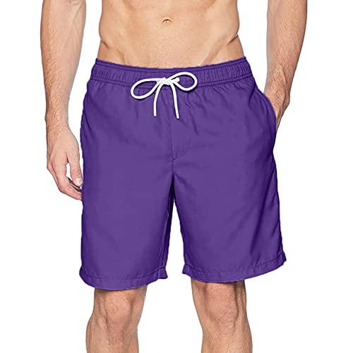 Mens Big and Tall Quick Dry Swim Trunks with Mesh Lining Drawstring Summer Beach Board Shorts Swimwear Bathing Suits