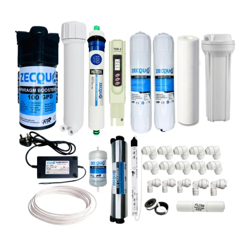 Zecqua Complete ro Purifier ro Filter Service kit ro Membrane ro Carbon Filter Sediment Filter Home of 100 GPD Membrane Suitable for Water Solid Filter Cartridge-image-5