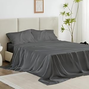 Luxury Silk Satin Queen Bed Sheet S...