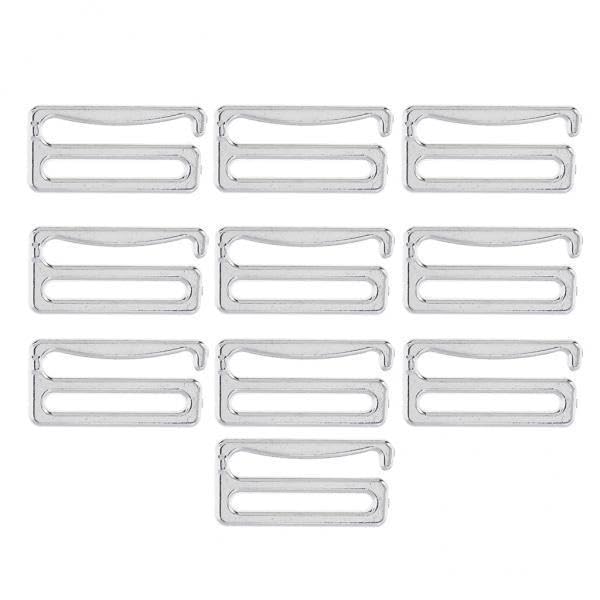 MERISHOPP 2x10pcs Alloy Replacement Bra Strap Slide Hook Fig 9 Lingerie Adjuster 26mm-picture-27