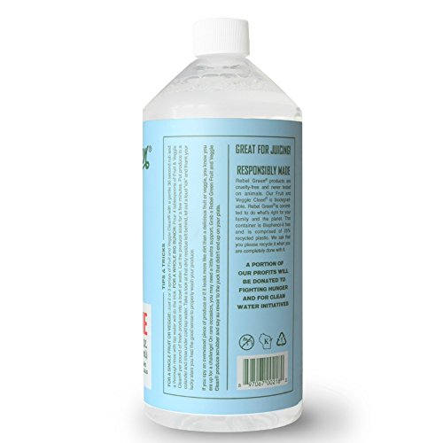 Rebel Green Fruit and Veggie Wash, Natural Fruit and Vegetable Produce Cleaner, 34 Ounce Refill - Thumbnail 6