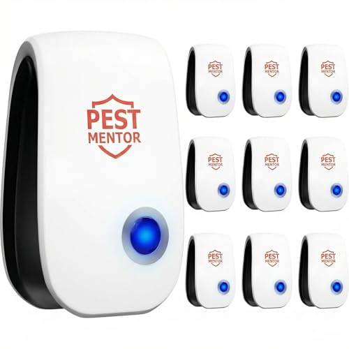 Repelente de plagas ultrasónico, paquete de 10 unidades, enchufe electrónico para mosquitos, roedores, arañas, cucarachas, hormigas, seguro, silencioso, eficiencia energética, control de plagas para