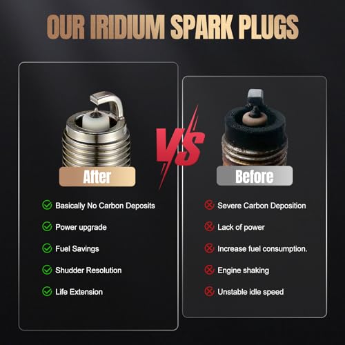 Image of Iridium Spark Plug 4503 6 Pack for Honda Accord | Fits Accord /Odyssey Integra /Legend Elantra /Santa Fe /Sonata Rio /Sedona /Sorento /Sportage Altima Camry /Corolla /Prius /Yaris