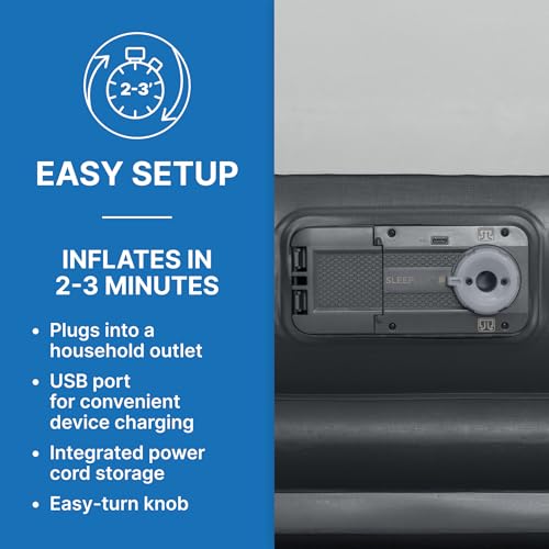 Save 28% on SLEEPLUX Twin Air Mattress with Built-in Pump & USB Charger