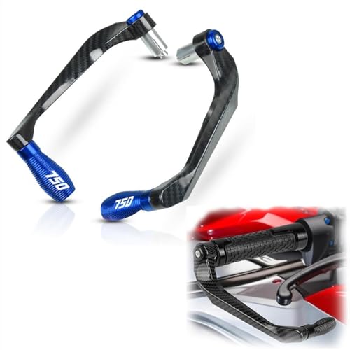 Protège-mains moto 22mm pour Kawasaki Z750 protection levier guidon turquoise