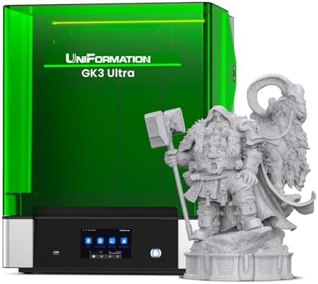 UniFormation GK3 Ultra Large Resin 3D Printer 13.5-Inch 16K UHD Mono LCD Screen 3D Resin Printer 11.8x6.3x11.8inch Big Build Volume with Smart Auto-Detected Heating System & Auto Resin Feeding System