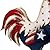Metal Patriotic Rooster Statues, Garden Rooster Statues & Sculpture, 12 Inch Chicken Yard Art Decor, Figurines Artwork for Outdoor, Patio,Backyard and Home Kitchen Decoration (White)