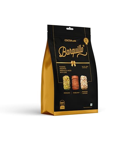 Image of Barquillo Assorted Premium Chocolate Pouch - 20 Pcs (400 gm) imported | Dubai couverture taste | Festive Gift Pack Celebration specially for Festivals | Relatives & Family