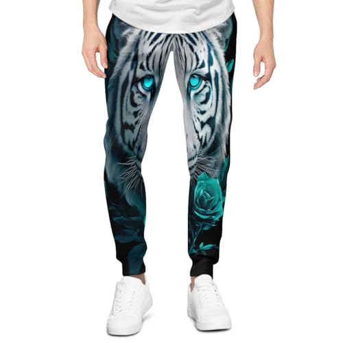 Sweat à capuche 3D Tigerss animal pour fitness et survêtement décontracté - 3