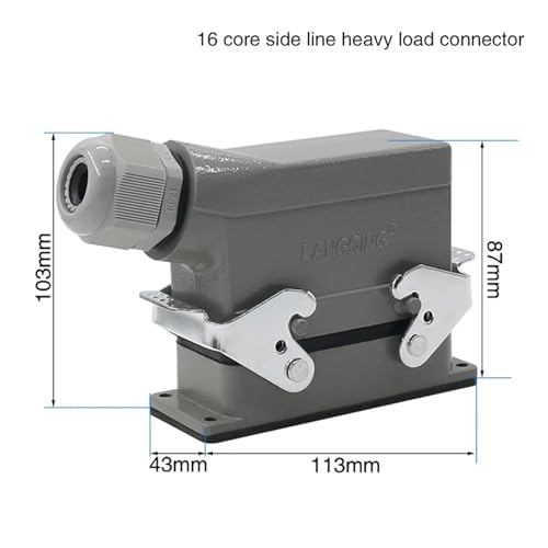 Conector Rectangular Heavy Duty 16 Pines 16A 500V miniatura 2