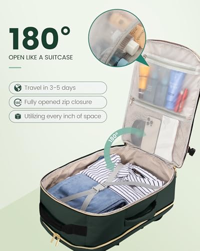Image of LOVEVOOK 50L Travel Backpack Flight Approved Carry on Backpack,3 Packing Cubes,Waterproof Personal Item Travel Bag,TSA Carry on Luggage Suitcase Travel Essentials,Gifts for Women & Men,fits 18 inch Laptop