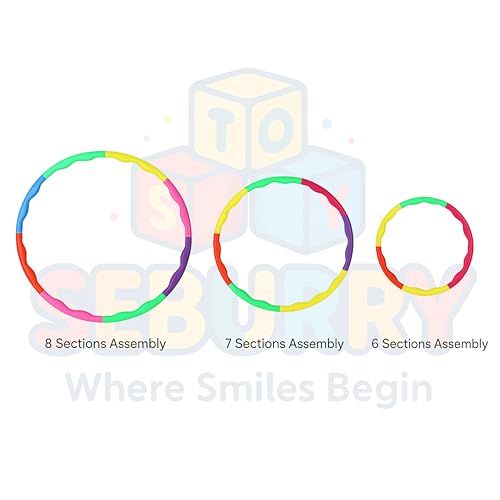 Image of Detachable Hula Hoop for Kids Adults, Fitness Rings for Kids with 6 Interlockable Piece, Adjustable Size | Hula Hoop for Women Excersie for - Boys & Girls (Multicolor)