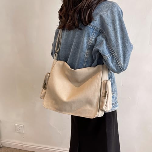 Vintage Canvas College Crossbody Bag Messenger for Women Men Shoulder Bags4