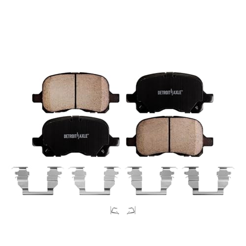 Image of Detroit Axle - Front Brake Kit for 1998-2002 Chevrolet Prizm Toyota Corolla | Drilled & Slotted Disc Brake Rotors Replacement 1998 1999 2000 2001 2002 Ceramic Brake Pads