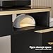 Paddie Manicure Table for Nail Tech, Glass Top Nail Desk Station w/4 Drawers & 2-Tier Storage Shelves, Salon Beauty Workstation Acetone Resistant w/Wrist Cushion, Golden Handles (Black)