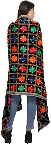 Phulkari Dupatta from Punjab with Embroidery All-Over3