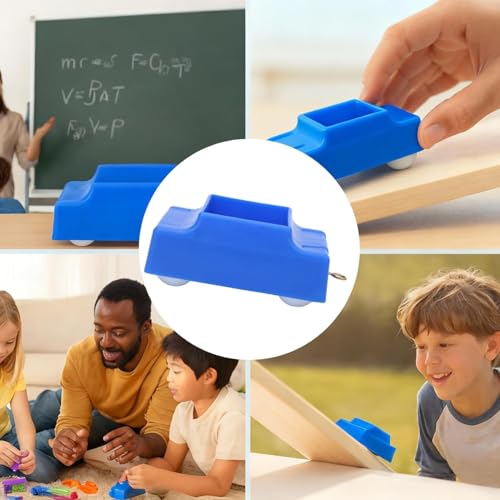 Image of Physics Experiment Car Mini Adjustable Wheel Friction Dynamics Cart for High School College Physics Lab Classroom Demonstration (Physics car)