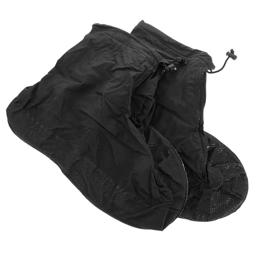 Cubrecalzados impermeables reutilizables CHILDWEET talla XXL para adultos, protectores antideslizantes para lluvia, cubrebotas ligeras de PVC color negro