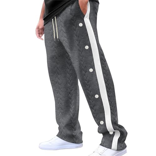 Pantalón Casual Hombre Relaxed-Fit Color Block Gris miniatura 2
