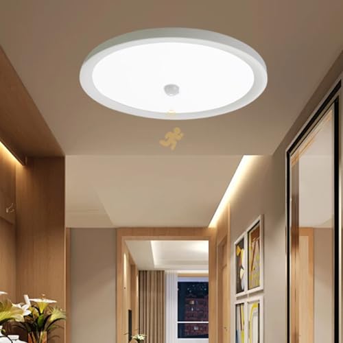 Plafonnier LED détecteur de mouvement blanc pour illuminer le couloir et la chambre
