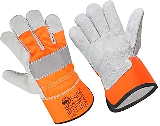 SAFTA Heavy Duty Gardening Gloves Thorn Proof, Gardening Gift for Men & Ladies, Gardening Gauntlet, Thermal, Gripper, Rigger. (XL(10), Green)