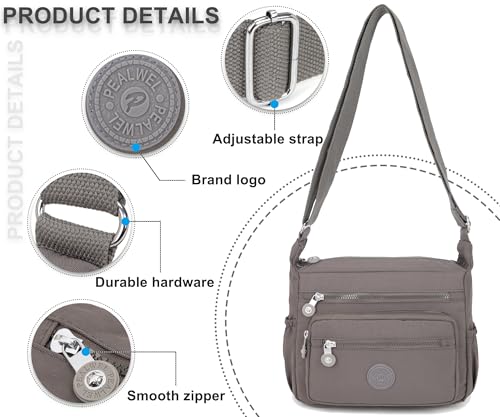 Image of Pealwel Women Shoulder Handbag Roomy Multiple Pockets Bag Ladies Crossbody Purse Tote Top Handle Satchel