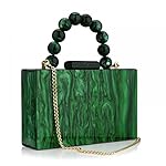 Acrylic Purses Evening Clutch Bag Marbling Handbags for Women Cross Body Bag with Pearl Chain Formal Wedding Prom Party
