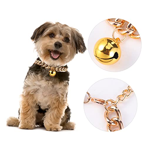 Collar de oro para perros pequeños y gatos collar cómodo de moda talla XS 5