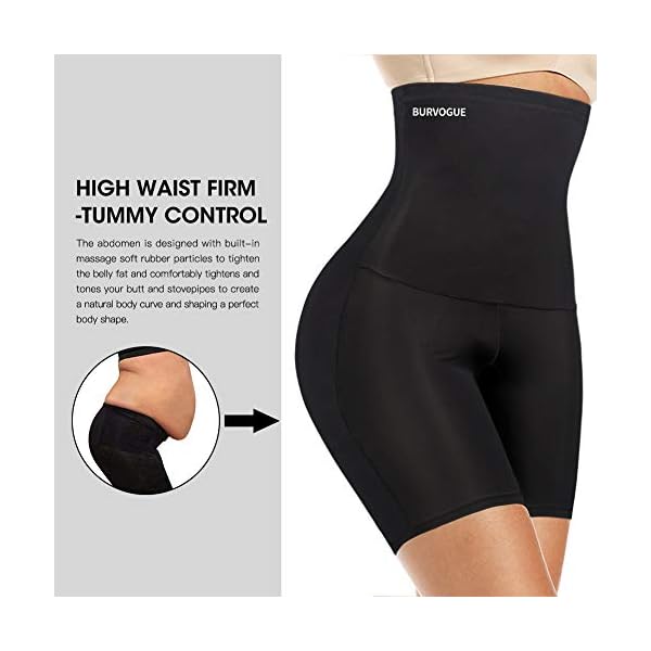 Burvogue-Shapewear-for-Women-Tummy-Control-Butt-Lifter-High-Waisted-Shaper-Shorts Burvogue Shapewear for Women Tummy Control-Butt Lifter High Waisted Shaper Shorts (Black, XXL(Waist 33.5"-35"))