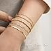 Krfy 5 Pcs Gold Bracelets for Women Trendy Bracelet Stack Non Tarnish Waterproof Bracelets for Women Fashion Accessories with Paperclip Herringbone Figaro Cuban Twist Chains