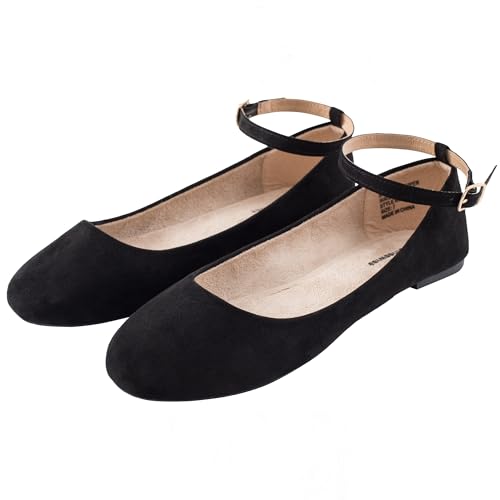 Alpine Swiss Calla Women's Ballet Flats Round Toe Ankle Strap Flat Shoes Casual Wear Lightweight Durable Ballerina Flats Order One Size Up4