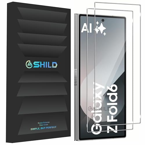 Image of SHILD (2 Pack Tempered Glass Screen Protector for Samsung Galaxy Z Fold 6 - HD Clarity, Glass Guard for Foldable Smartphone, Durable & Scratch-Resistant