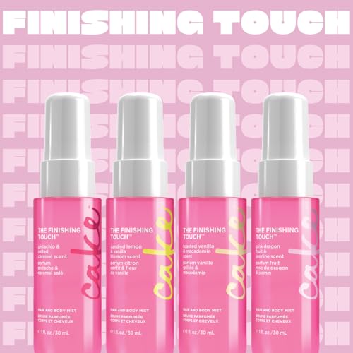 Image of Cake Beauty Hair & Body Mist Gift Set, 4 Travel Size Fine Fragrance Mists, Perfume Sampler Set for Women, Aloe & Argan Oil, 4 x 30mL