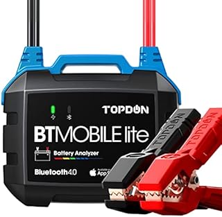 Topdon Car Battery Tester 12V Load Tester, BT Mobile Lite 100-2000CCA Automotive Alternator Tester Battery Analyzer Charging Cranking System Tester for Car Truck Motorcycle ATV SUV Boat Yacht