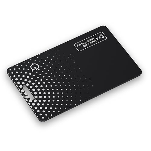 Air Smart Tag Card Funktioniert mit Apple Find My, Wiederaufladbarer Wallet Tracker (nur iOS), Dünne Geldbörsen Tracker Karte IP68 Wasserdicht, Air Tag Karte für Reisekoffer/Geldbeutel/Koffer