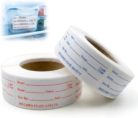 Date Labels for Food - 1000 Food Labels Stickers 50 X 25mm Freezer ...