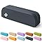 ZENO Silicone Pencil Case – Aesthetic Pencil Pouch for Women & Teens – Cute Pen Case, Black Make Up Bag, Travel Organiser, Small Stationery Pouch, School Pencil Case – Black Sand