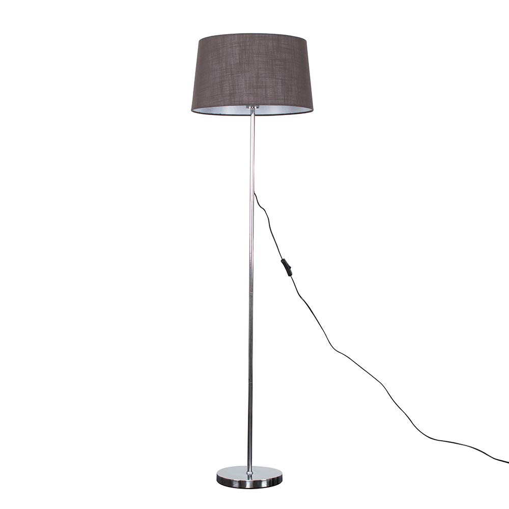 ValueLights Charlie Modern Stem Grey Floor Lamp